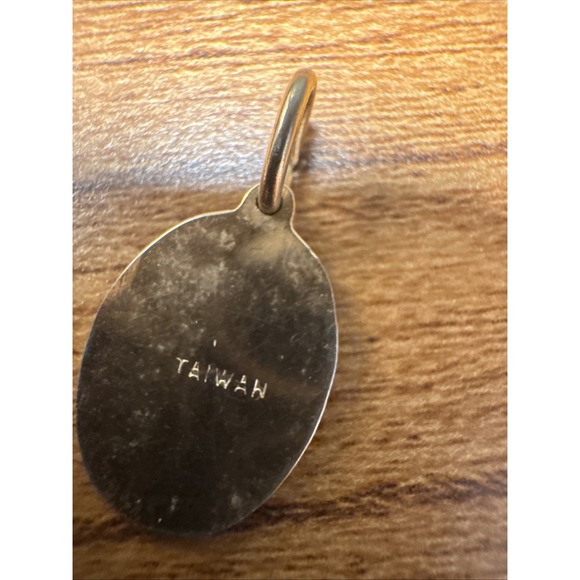 Vintage Cloisonné Brass Double Sided Enamel Flowers Taiwan 3/4" Pendant - Picture 3 of 6